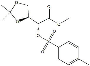 (R)-methyl 2-((S)-2,2-dimethyl-1,3-dioxolan-4-yl)-2-(tosyloxy)acetate(WXG00543) Struktur