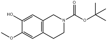 tert-Butyl 7-hydroxy-6-methoxy-3,4-dihydro-1H-isoquinoline-2-carboxylate Struktur