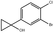 1-(3-bromo-4-chlorophenyl)cyclopropan-1-ol, 1691720-00-9, 結(jié)構(gòu)式