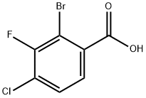 2-bromo-4-chloro-3-fluorobenzoic acid Struktur