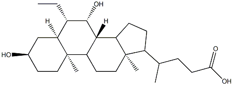 7-epi-6β-Ethyl Ursodeoxycholic Acid Struktur