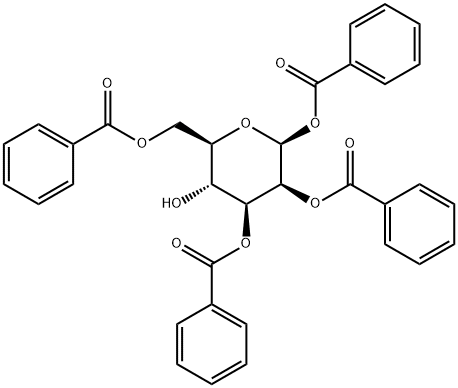 beta-D-Mannopyranose 1,2,3,6-tetrabenzoate Struktur