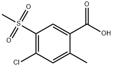 4-chloro-2-methyl-5-(methylsulfonyl)Benzoic acid Struktur