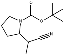 tert-butyl 2-(1-cyanoethyl)pyrrolidine-1-carboxylate Struktur