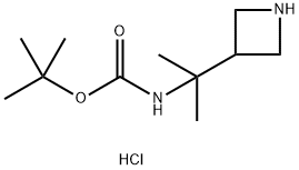 tert-Butyl (2-(azetidin-3-yl)propan-2-yl)carbamate hydrochloride Struktur