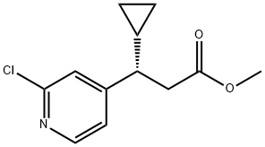 (S)-Methyl 3-(2-chloropyridin-4-yl)-3-cyclopropylpropanoate Struktur