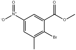 methyl 2-bromo-3-methyl-5-nitrobenzoate Struktur