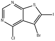 5-bromo-4-chloro-6-iodothieno[2,3-d]pyrimidine Struktur