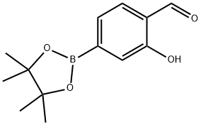 2-Hydroxy-4-(4,4,5,5-tetramethyl-[1,3,2]dioxaborolan-2-yl)-benzaldehyde Struktur