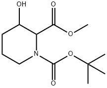 Methyl 1-Boc-3-hydroxypiperidine-2-carboxylate Struktur