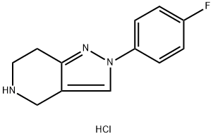 2-(4-Fluoro-phenyl)-4,5,6,7-tetrahydro-2H-pyrazolo[4,3-c]pyridine hydrochloride Struktur