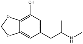 6-(2-Methylamino-propyl)-benzo[1,3]dioxol-4-ol Struktur