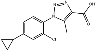 1-(2-Chloro-4-cyclopropyl-phenyl)-5-methyl-1H-[1,2,3]triazole-4-carboxylic acid Struktur