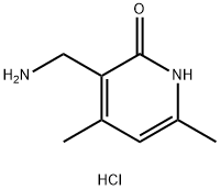 3-(aminomethyl)-4,6-dimethyl-1,2-dihydropyridin-2-one dihydrochloride Struktur