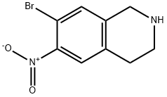 7-bromo-6-nitro-1,2,3,4-tetrahydroisoquinoline Struktur