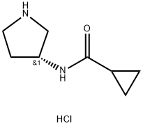 Cyclopropanecarboxamide, N-(3R)-3-pyrrolidinyl-, hydrochloride Struktur