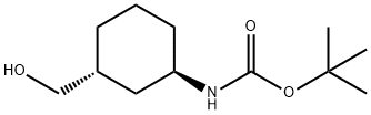 tert-butyl ((1R,3R)-3-(hydroxymethyl)cyclohexyl)carbamate Struktur