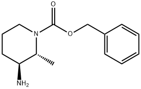 benzyl (2R,3S)-3-amino-2-methylpiperidine-1-carboxylate Struktur