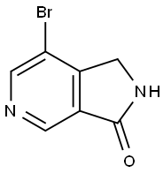 7-Bromo-1,2-dihydro-pyrrolo[3,4-c]pyridin-3-one Struktur