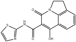 6-hydroxy-4-oxo-N-(thiazol-2-yl)-2,4-dihydro-1H-pyrrolo[3,2,1-ij]quinoline-5-carboxamide Struktur