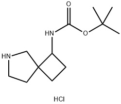 tert-butyl N-{6-azaspiro[3.4]octan-1-yl}carbamate hydrochloride Struktur