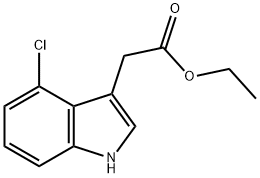 Ethyl 2-(4-chloro-1H-indol-3-yl)acetate, 196881-05-7, 結(jié)構式