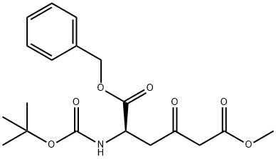 (R)-1-benzyl 6-methyl 2-((tert-butoxycarbonyl)amino)-4-oxohexanedioate Struktur