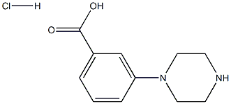 3-(piperazin-1-yl)benzoic acid hydrochloride Struktur