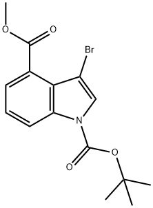 Methyl 1-Boc-3-bromoindole-4-carboxylate Struktur