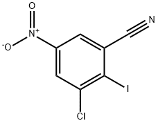 3-Chloro-2-iodo-5-nitrobenzonitrile Struktur