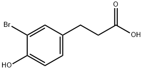 3-(3-Bromo-4-hydroxy-phenyl)-propionic acid Struktur