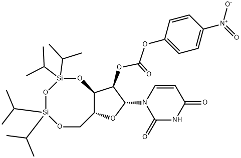 3',5'-O-[1,1,3,3-Tetrakis(1-methylethyl)-1,3-disiloxanediyl]uridine 2'-(4-nitrophenyl carbonate) Struktur