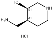 cis-4-(aminomethyl)piperidin-3-ol dihydrochloride Struktur