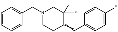 1-benzyl-3,3-difluoro-4-(4-fluorobenzylidene)piperidine Struktur