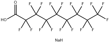 Nonanoic acid, heptadecafluoro-, sodium salt
 Struktur