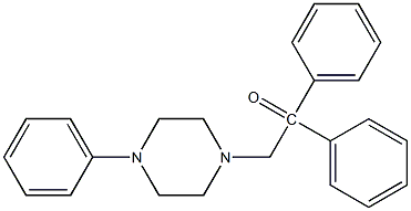 2,2-diphenyl-1-(4-phenylpiperazin-1-yl)ethanone Struktur