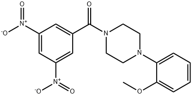 (3,5-dinitrophenyl)[4-(2-methoxyphenyl)piperazin-1-yl]methanone Struktur