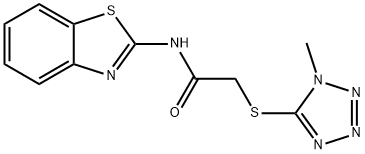 N-(1,3-benzothiazol-2-yl)-2-[(1-methyl-1H-tetrazol-5-yl)sulfanyl]acetamide Struktur