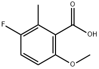 3-fluoro-6-methoxy-2-methylbenzoic acid Struktur