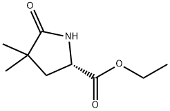 (S)-ethyl 4,4-dimethyl-5-oxopyrrolidine-2-carboxylate Struktur