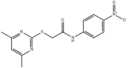 2-[(4,6-dimethylpyrimidin-2-yl)sulfanyl]-N-(4-nitrophenyl)acetamide Struktur