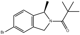 1-PROPANONE, 1-[(1R)-5-BROMO-1,3-DIHYDRO-1-METHYL-2H-ISOINDOL-2-YL]-2,2-DIMETHYL- Structure