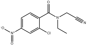 2-CHLORO-N-CYANOMETHYL-N-ETHYL-4-NITROBENZAMIDE Struktur