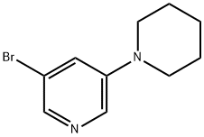 3-bromo-5-(1-piperidinyl)Pyridine Struktur