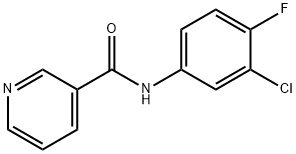 N-(3-chloro-4-fluorophenyl)pyridine-3-carboxamide Struktur