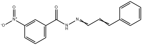 3-nitro-N'-[(1E,2E)-3-phenylprop-2-en-1-ylidene]benzohydrazide Struktur