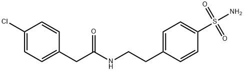 2-(4-chlorophenyl)-N-[2-(4-sulfamoylphenyl)ethyl]acetamide Struktur