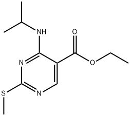 ethyl4-(isopropylamino)-2-(methylthio)pyrimidine-5-carboxylate Struktur