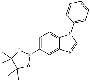 1-phenyl-5-(4,4,5,5-tetramethyl-1,3,2-dioxaborolan-2-yl)-1H-Benzimidazole Struktur