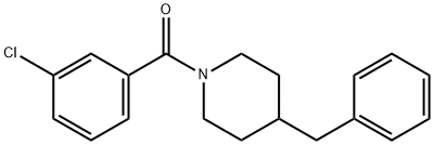 (4-benzylpiperidin-1-yl)(3-chlorophenyl)methanone Struktur